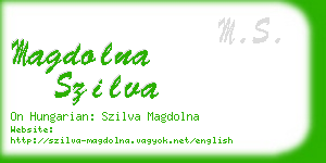 magdolna szilva business card